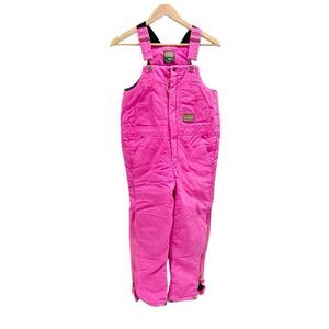 Schmidt Insulated Adjustable Pink Duck Bib Chore Overalls Girls M Farm Outdoors